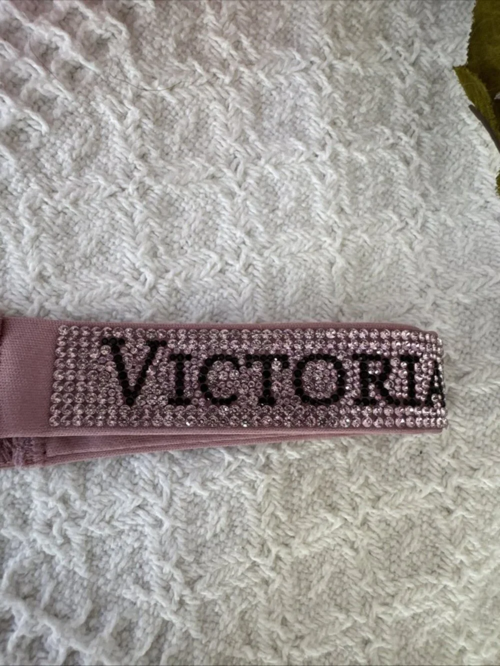 VICTORIA'S SECRET XL PINK VERY SEXY HI LEG RHINESTONE BRAZILIAN PANTIES BLING